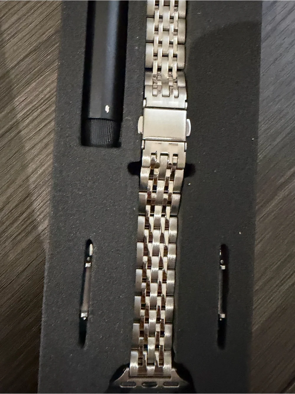 Stainless Steel Silver Link Watch Band for Apple Watch - Men Accessories